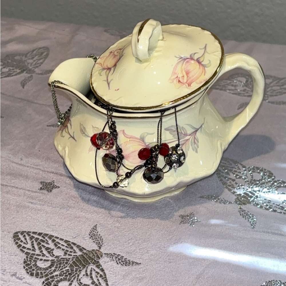 Cream Ceramic  Mystery Jewelry CreamerCup